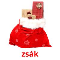 zsák cartões com imagens