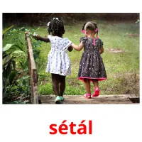 sétál picture flashcards