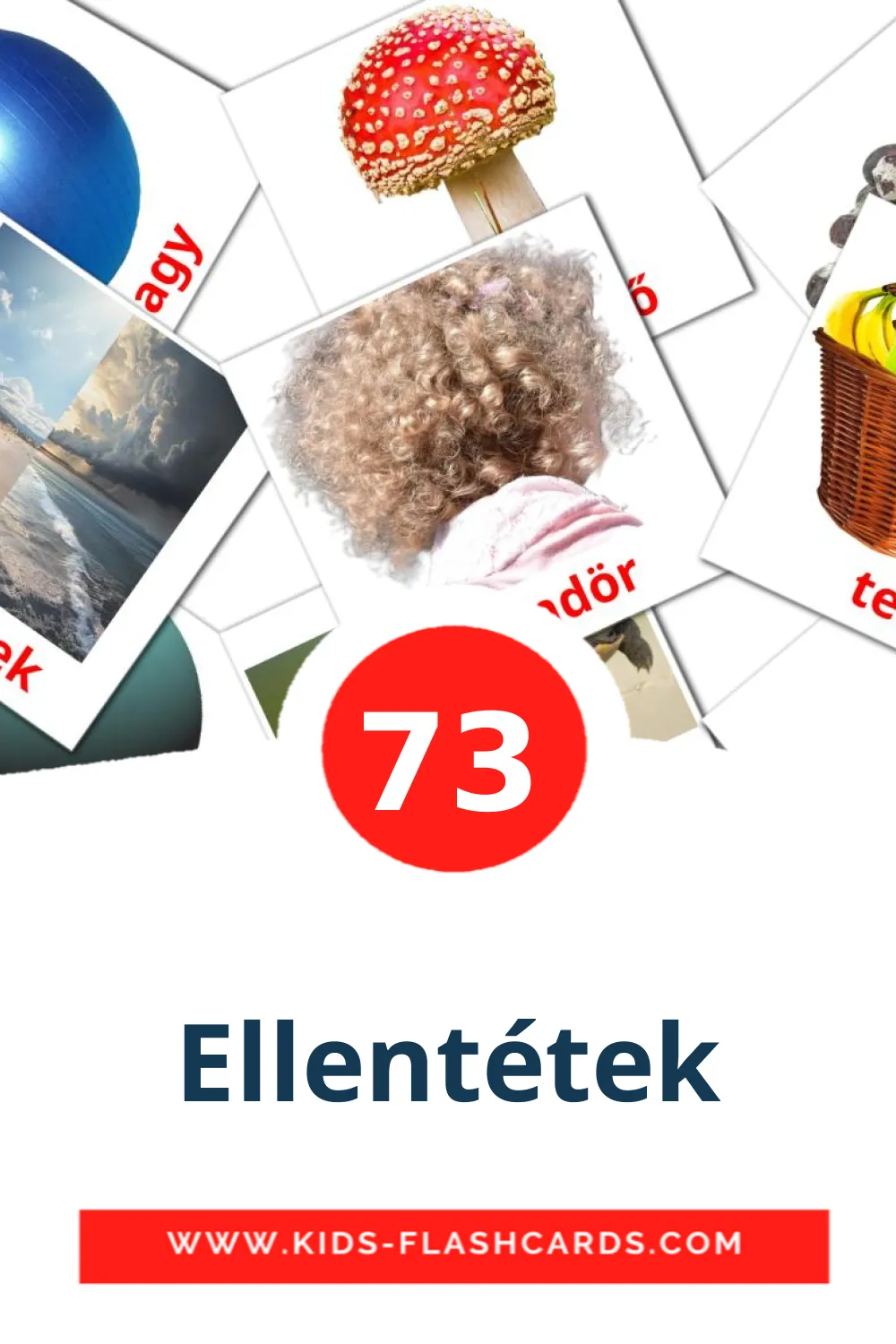 73 Ellentétek Picture Cards for Kindergarden in hungarian