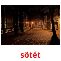 sötét picture flashcards