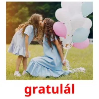 gratulál picture flashcards