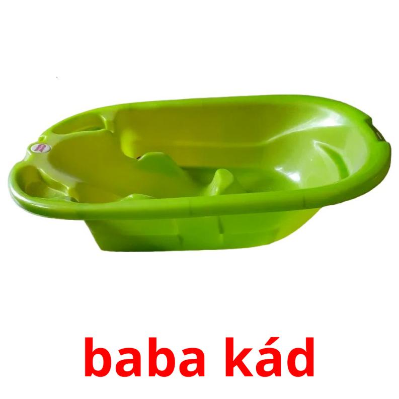 baba kád picture flashcards