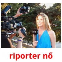 riporter nő Bildkarteikarten