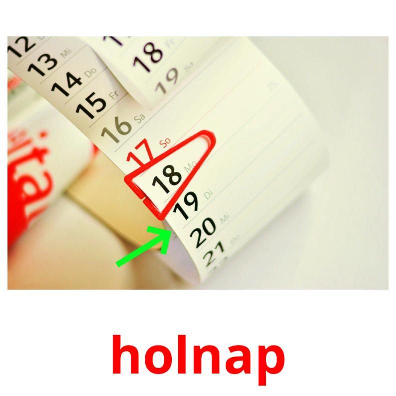 holnap picture flashcards