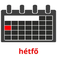 hétfő picture flashcards