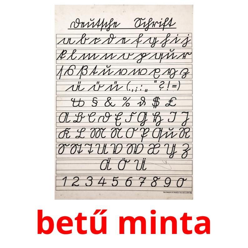 betű minta picture flashcards