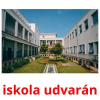 iskola udvarán Bildkarteikarten