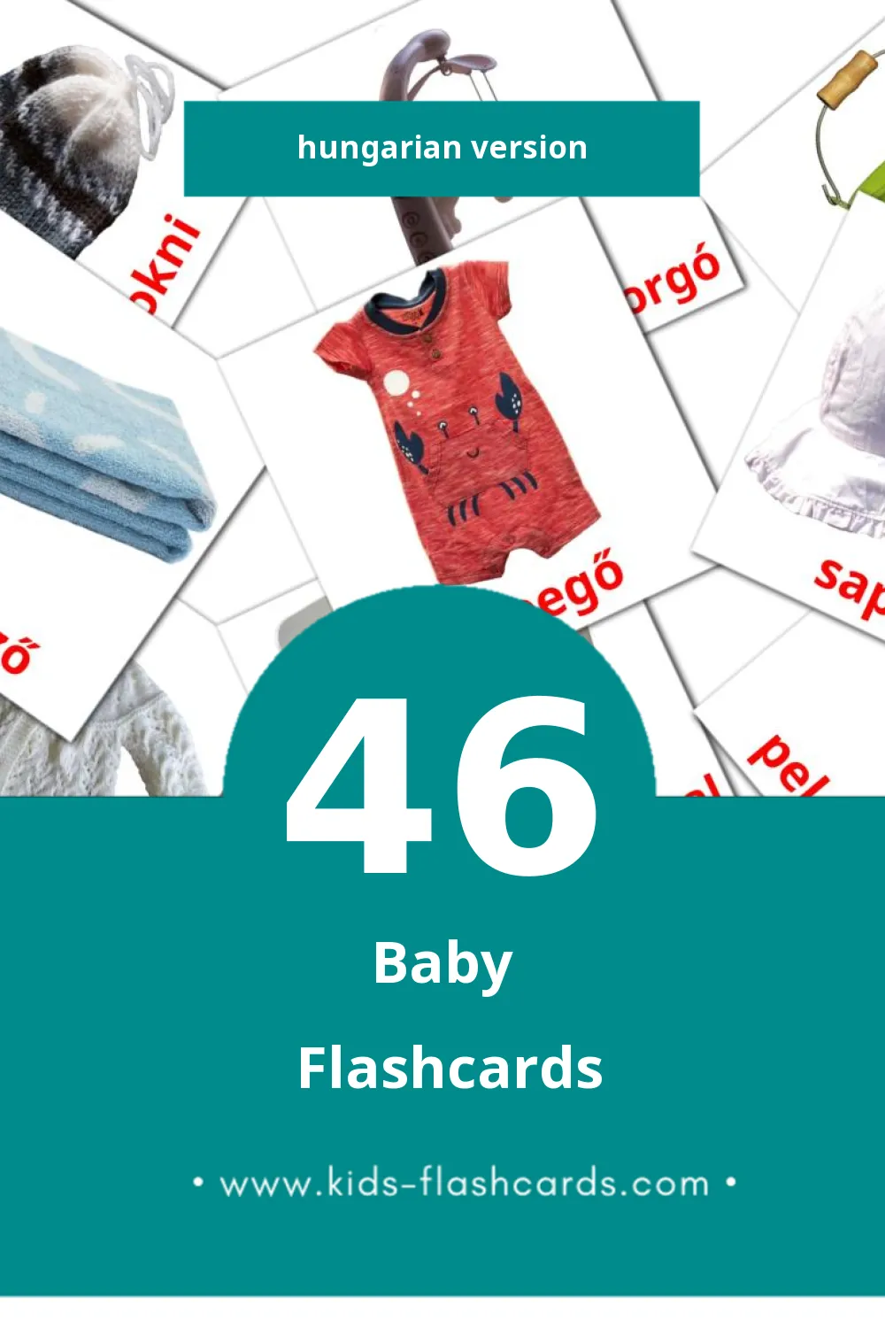 Visual Hungarian (Magyar) Flashcards for Toddlers (46 cards in Hungarian)