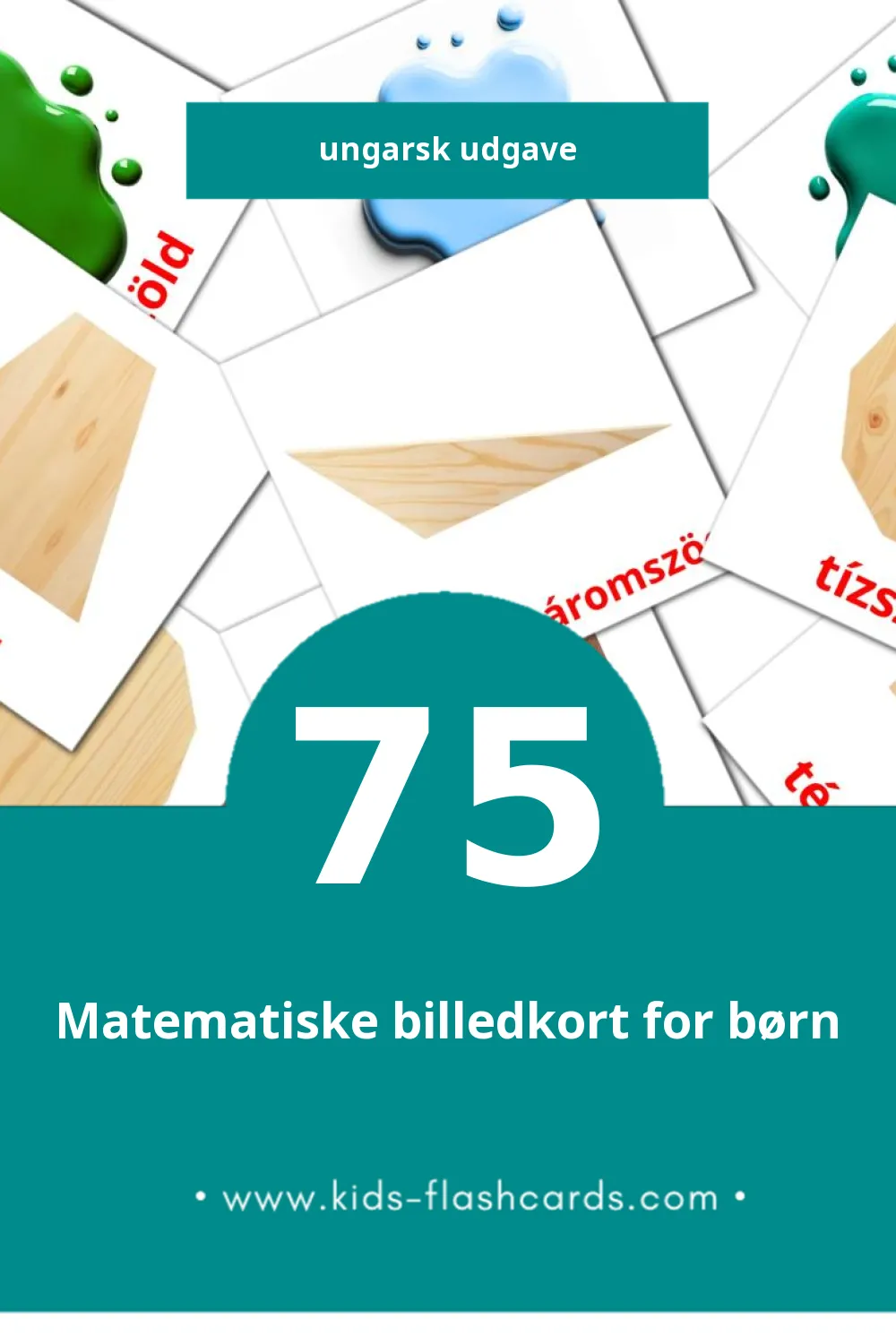 Visuelle billedkort for børn om formák til småbørn (75 kort på Ungarsk)