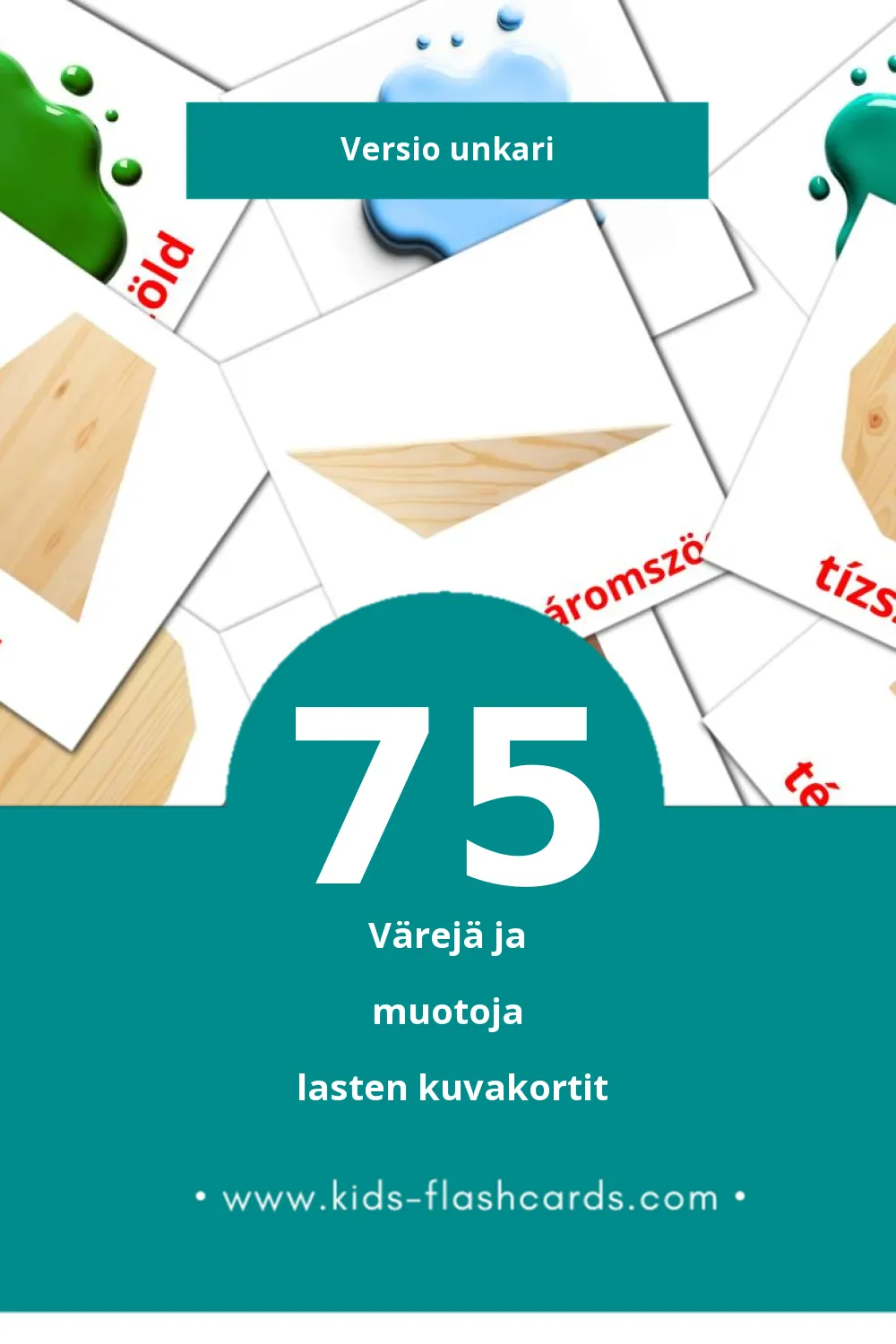 formák lasten kuvakortit pikkulapsille (75 korttia Unkariksi)