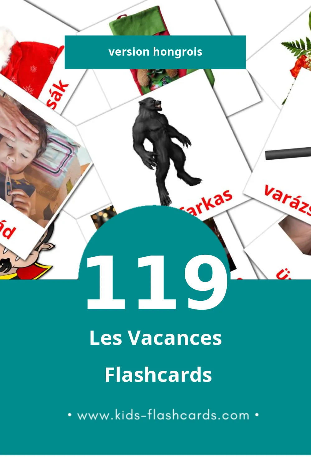 Flashcards Visual Ünnepek pour les tout-petits (119 cartes en Hongrois)