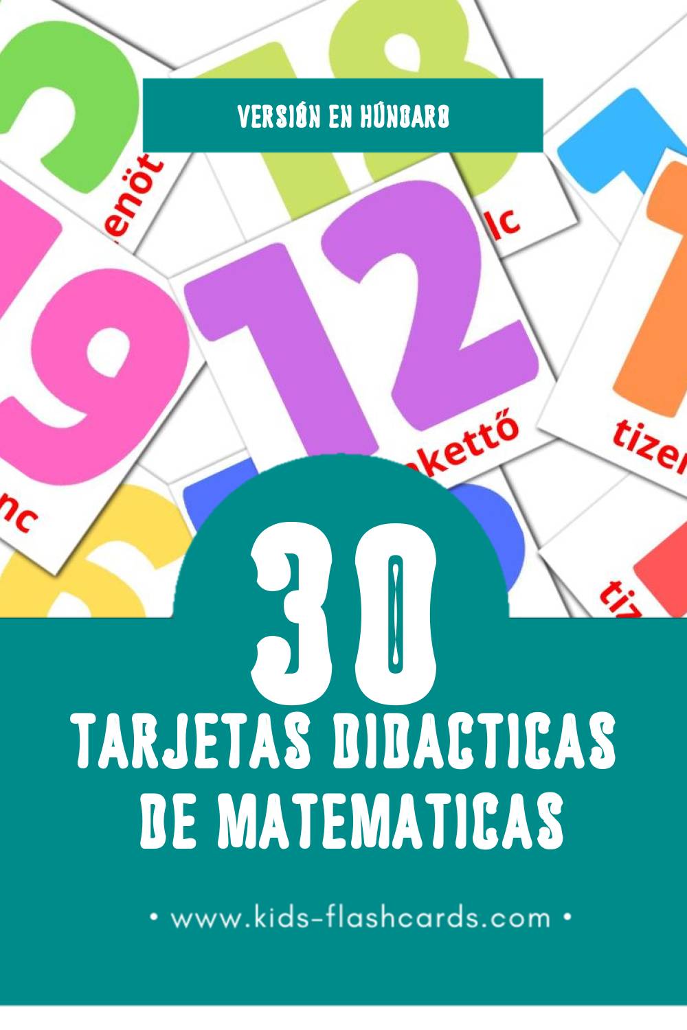 Tarjetas visuales de Matematika para niños pequeños (30 tarjetas en Húngaro)