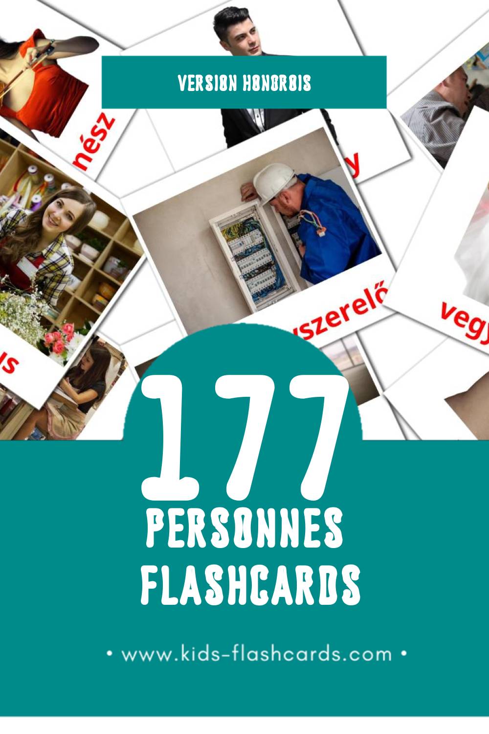 Flashcards Visual Emberek pour les tout-petits (145 cartes en Hongrois)
