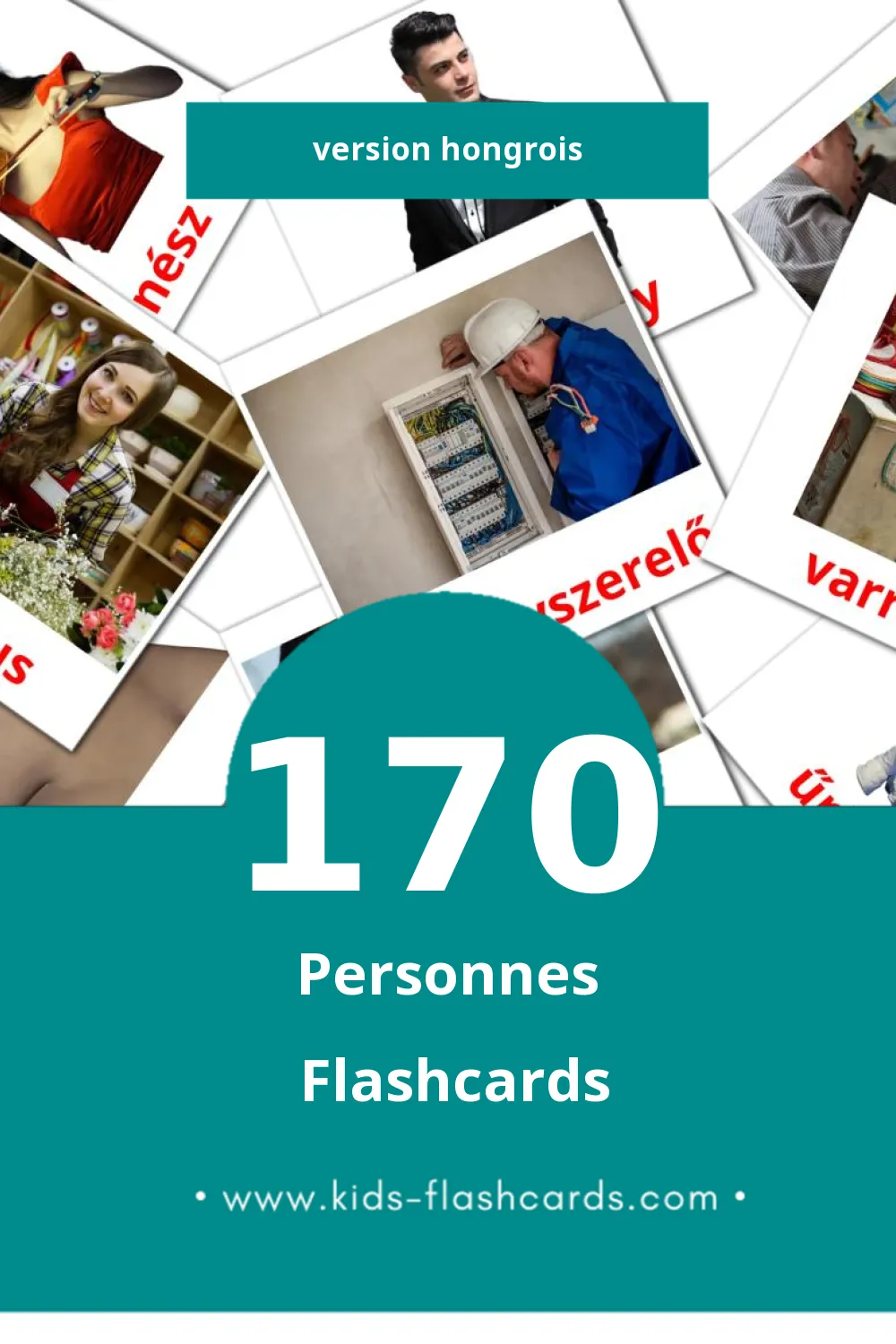 Flashcards Visual Emberek pour les tout-petits (170 cartes en Hongrois)