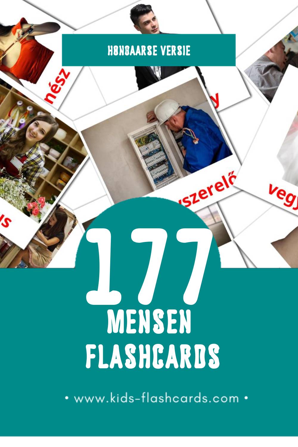 Visuele Emberek Flashcards voor Kleuters (177 kaarten in het Hongaars)