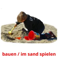 bauen / im sand spielen picture flashcards