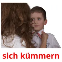 sich kümmern picture flashcards