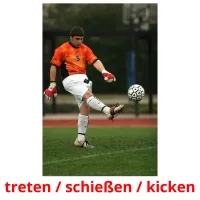 treten / schießen / kicken picture flashcards