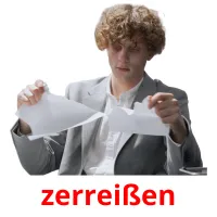 zerreißen picture flashcards