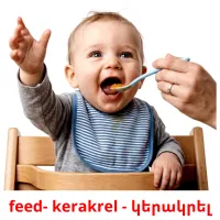 feed- kerakrel - կերակրել picture flashcards