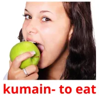 kumain- to eat Bildkarteikarten