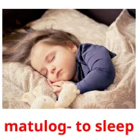 matulog- to sleep Bildkarteikarten