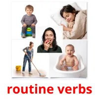 routine verbs picture flashcards