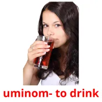 uminom- to drink Bildkarteikarten