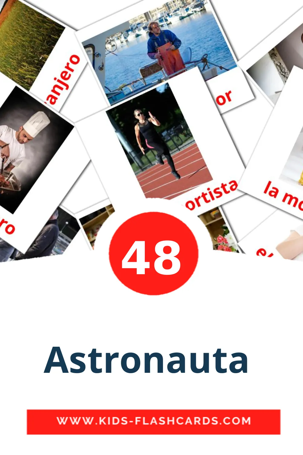 48 carte illustrate di Astronauta  per la scuola materna in armeno