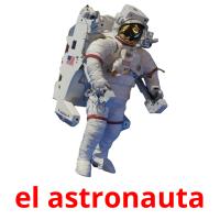 el astronauta Bildkarteikarten