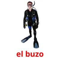 el buzo flashcards illustrate