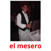 el mesero flashcards illustrate