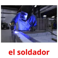 el soldador flashcards illustrate