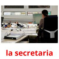 la secretaria Bildkarteikarten