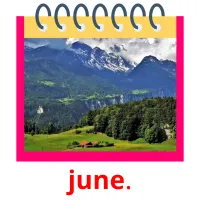 june. Bildkarteikarten