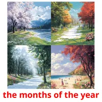 the months of the year Bildkarteikarten