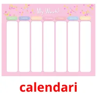 calendari Tarjetas didacticas