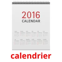 calendrier cartões com imagens