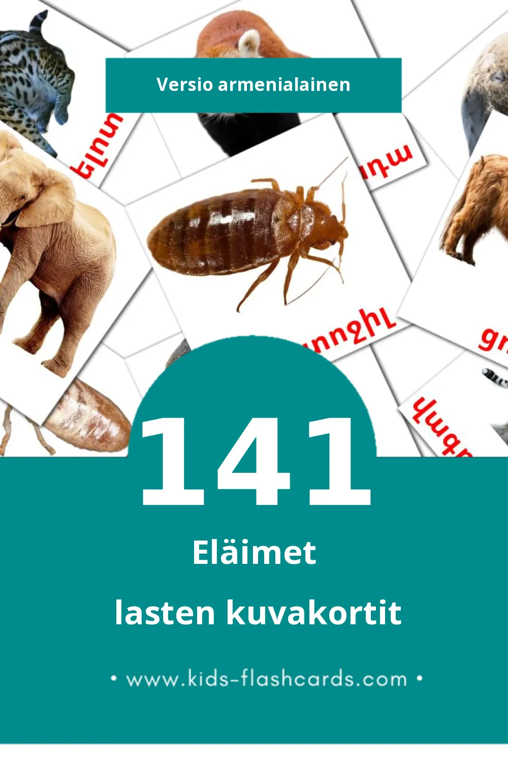 Կենդանիներ lasten kuvakortit pikkulapsille (141 korttia Armenialaiseksi)