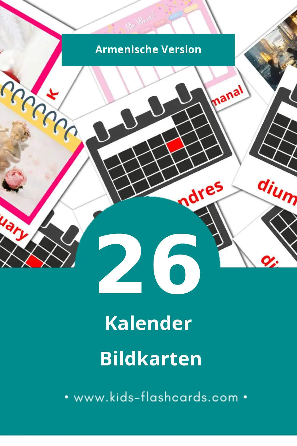 Visual Inverno  Flashcards für Kleinkinder (26 Karten in Armenisch)