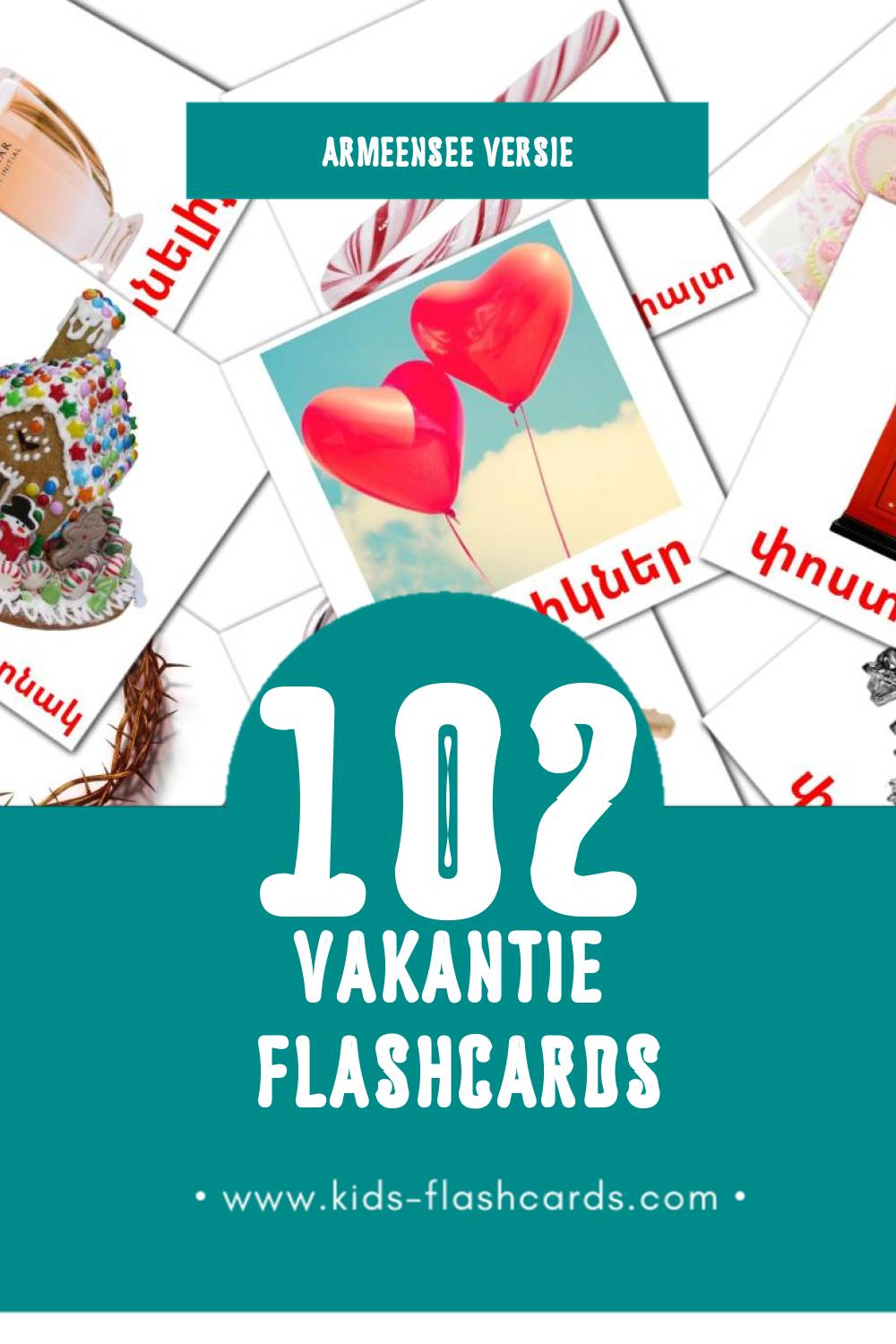 Visuele Տոներ Flashcards voor Kleuters (102 kaarten in het Armeense)