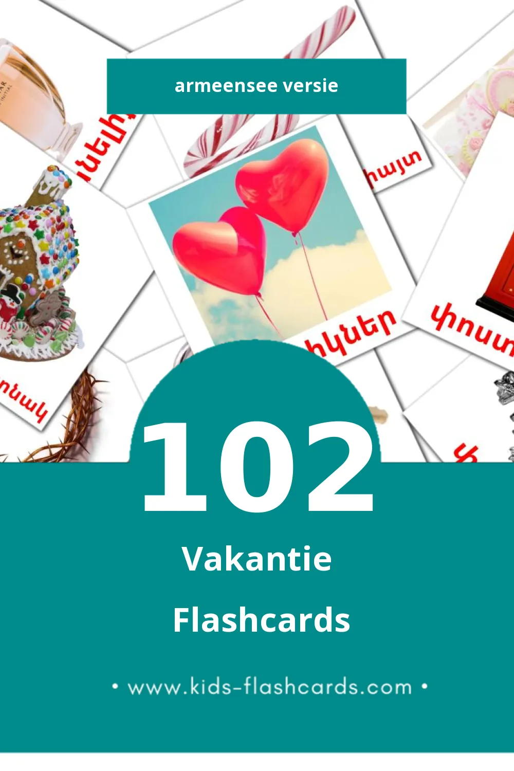 Visuele Տոներ Flashcards voor Kleuters (102 kaarten in het Armeense)