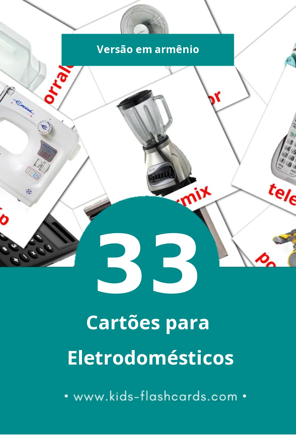 Flashcards de Elektronikai eszközök Visuais para Toddlers (33 cartões em Armênio)