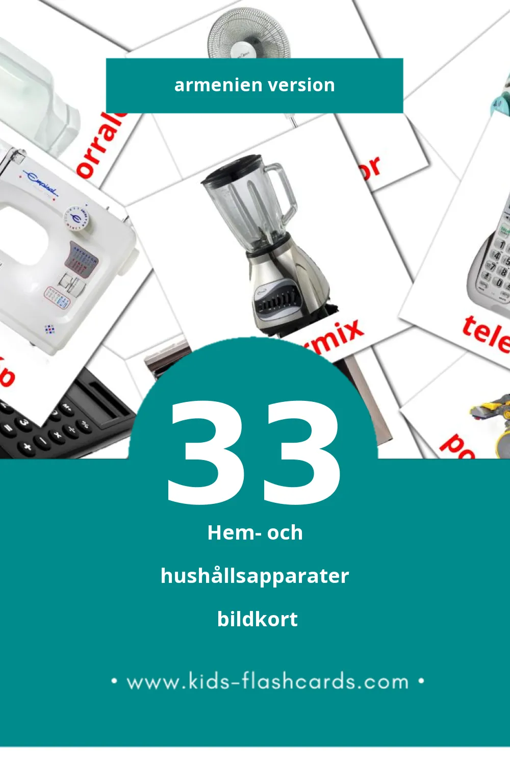 Visuella Elektronikai eszközök för småbarn (33 bildkort för barn på Armenien)