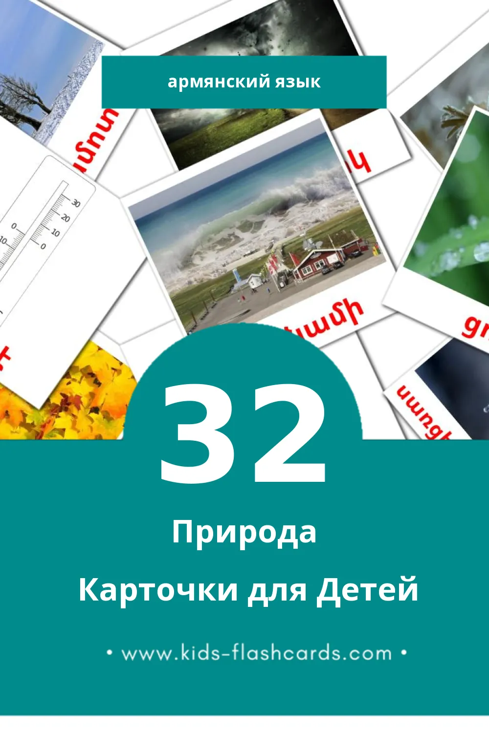 "Բնություն" - Визуальный Армянском Словарь для Малышей (32 картинок)