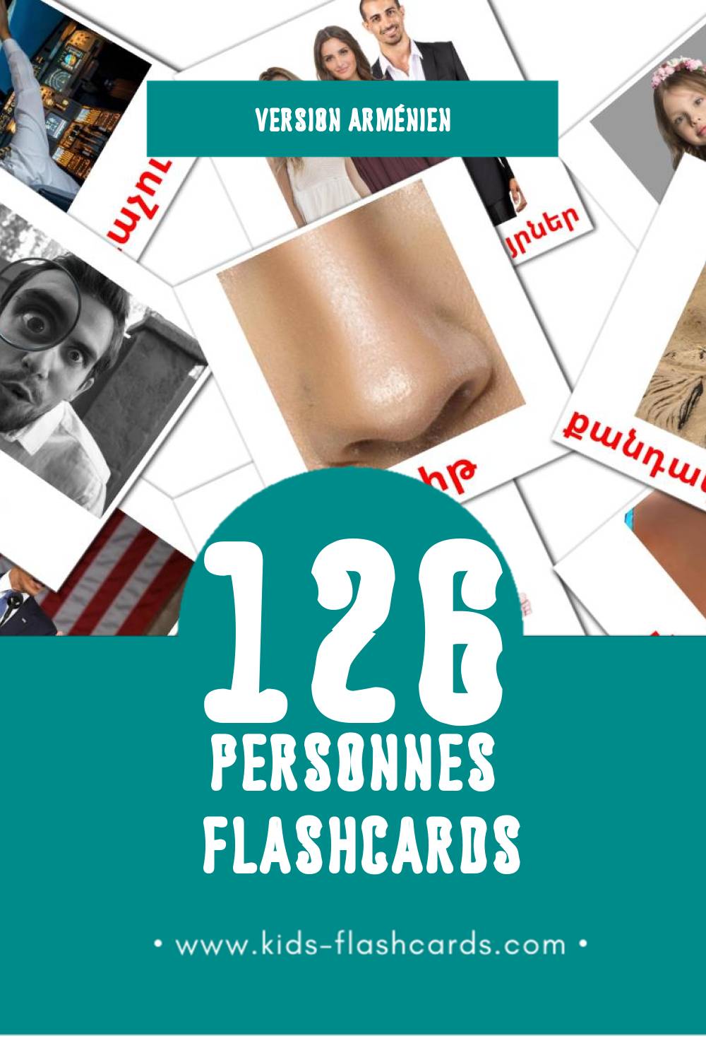 Flashcards Visual Ժողովուրդ pour les tout-petits (58 cartes en Arménien)