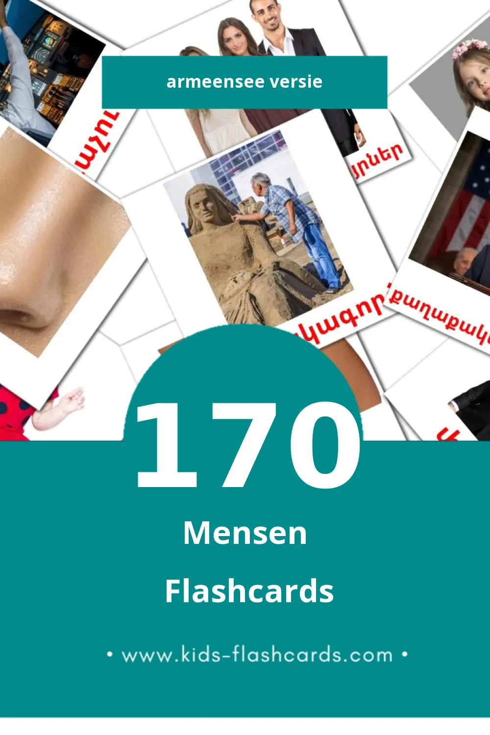 Visuele Ժողովուրդ Flashcards voor Kleuters (170 kaarten in het Armeense)