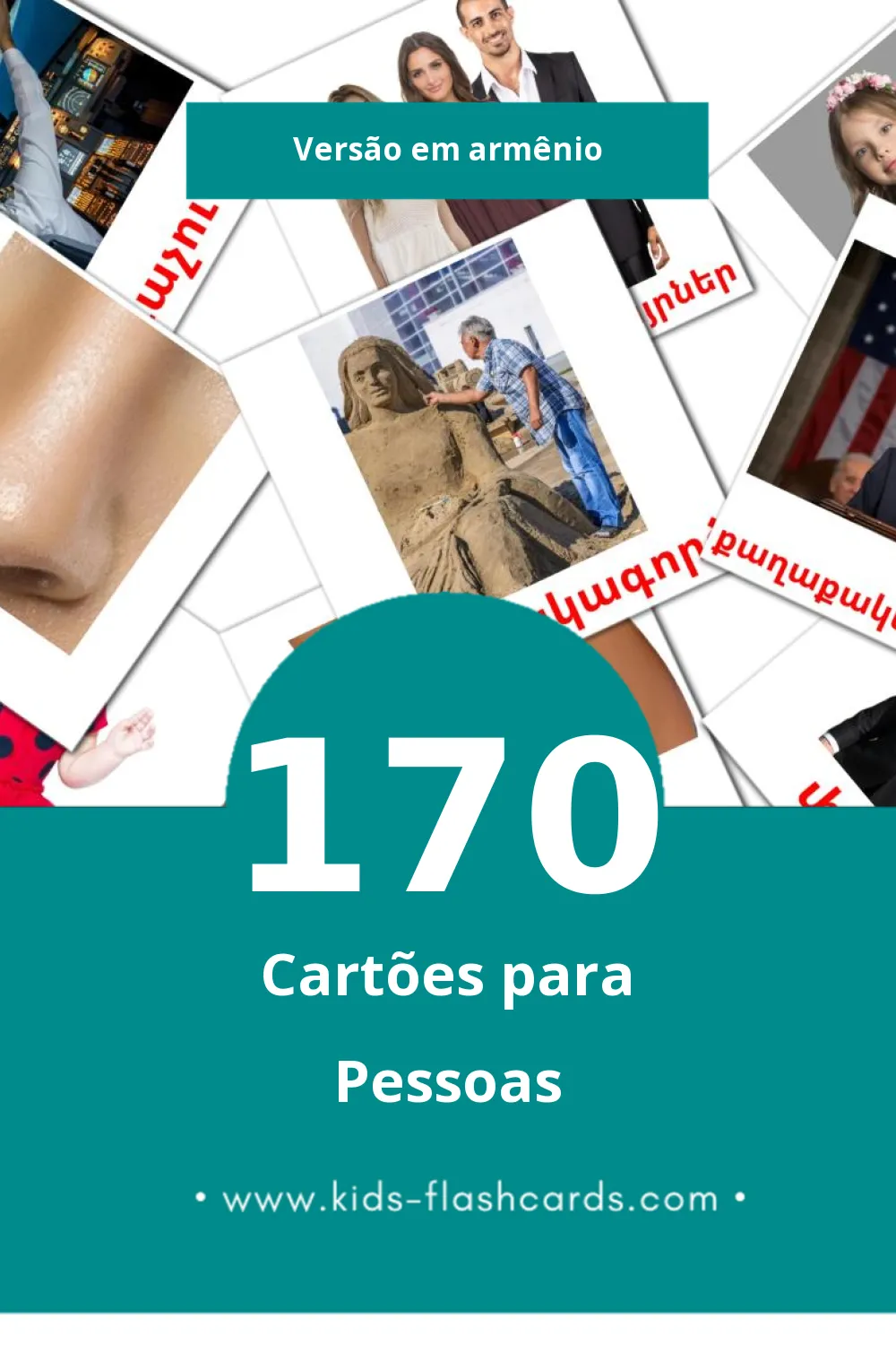 Flashcards de Ժողովուրդ Visuais para Toddlers (170 cartões em Armênio)