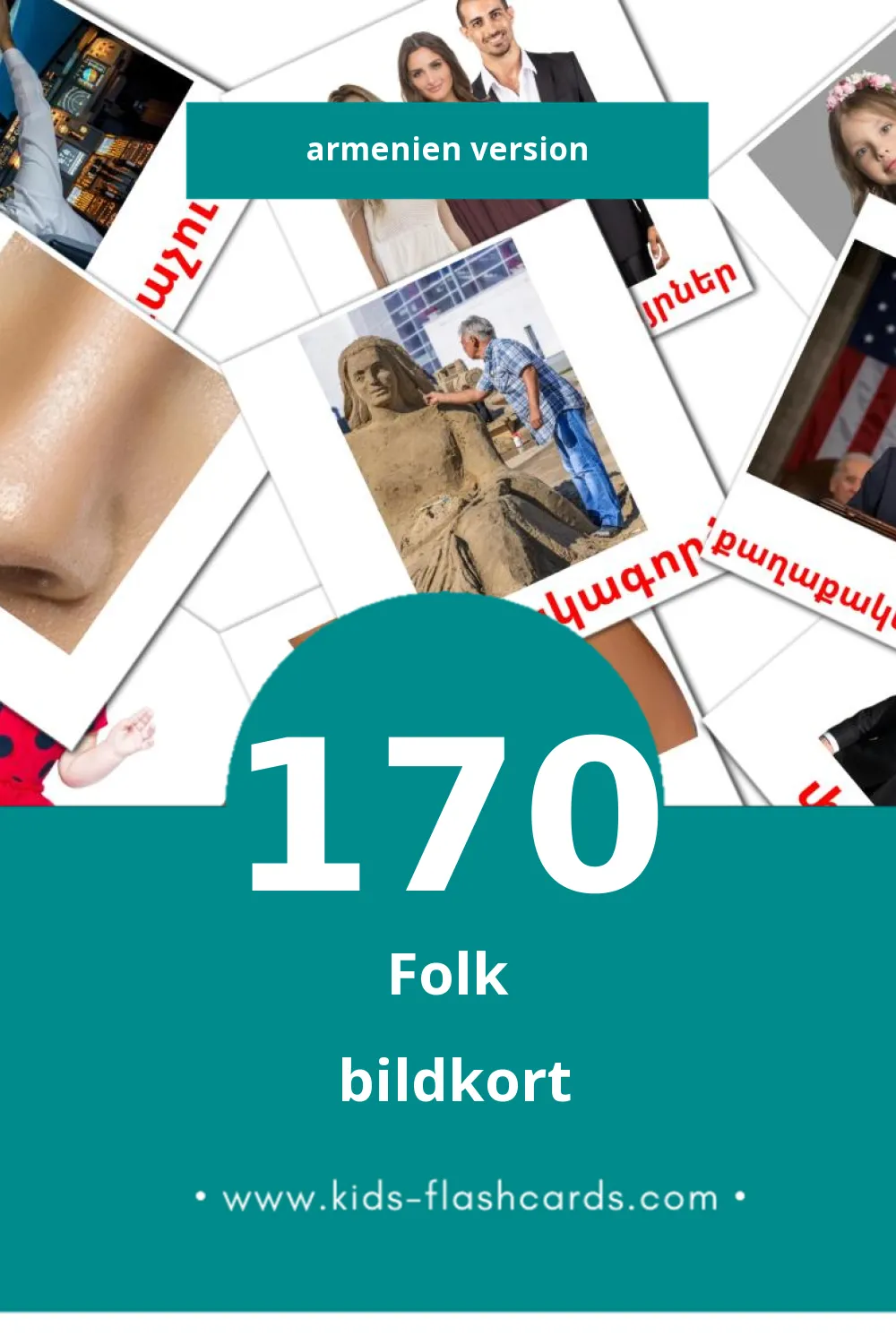 Visuella Ժողովուրդ för småbarn (170 bildkort för barn på Armenien)