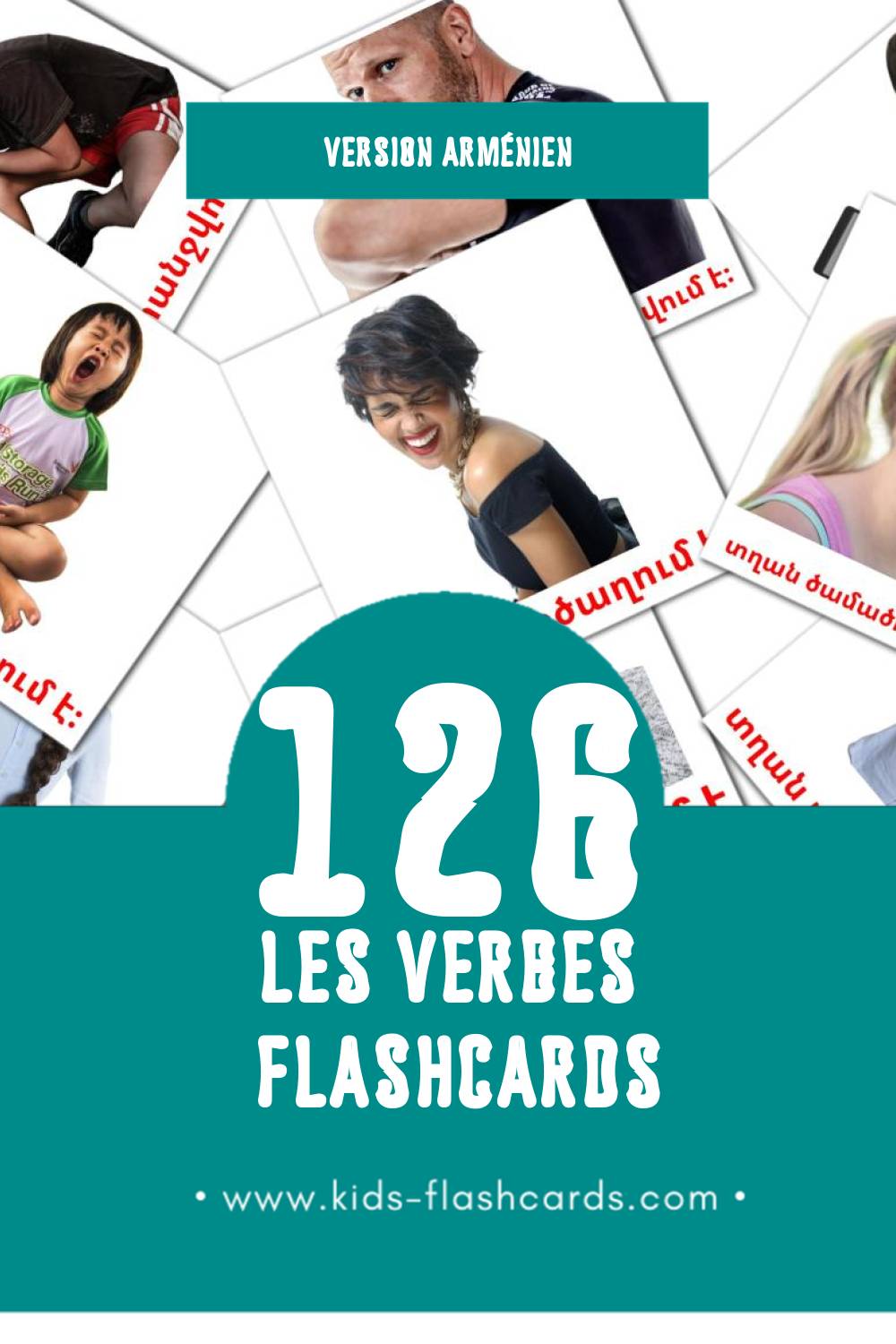 Flashcards Visual Дієслова pour les tout-petits (107 cartes en Arménien)